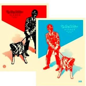 Obey Giant Shepard Fairey x Never Made Sadistic Dog Walker 2 Screen Print Set